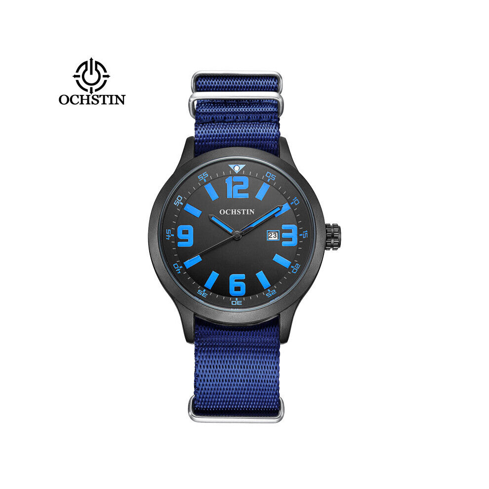 Mens Watches for Men Top Nylon Sport Watch Men Quartz Date Clock Waterproof Wristwatch Chronograph