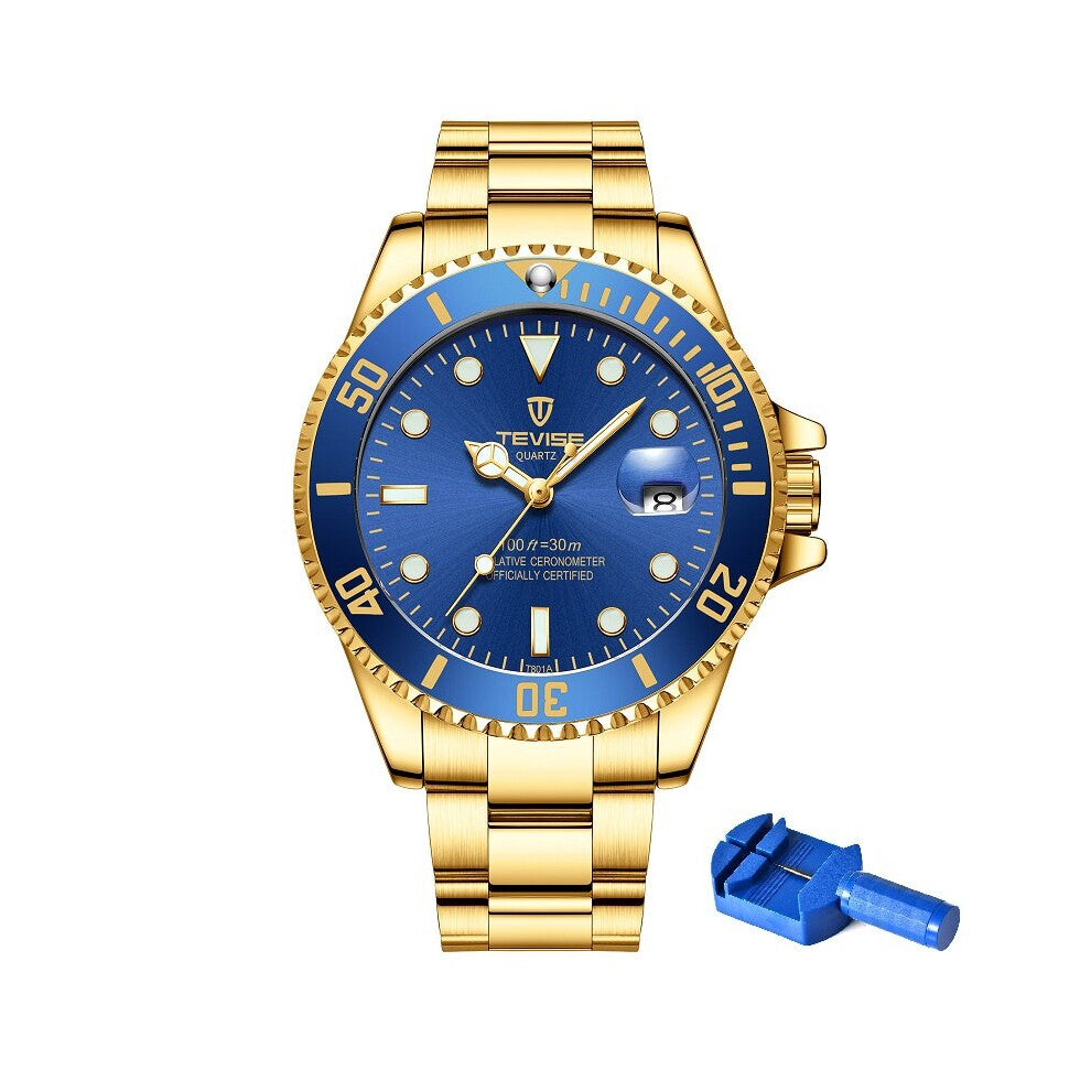 Week Date Watch Men Waterproof Quartz Stainless Steel Wrist Watches for Men relogio masculino