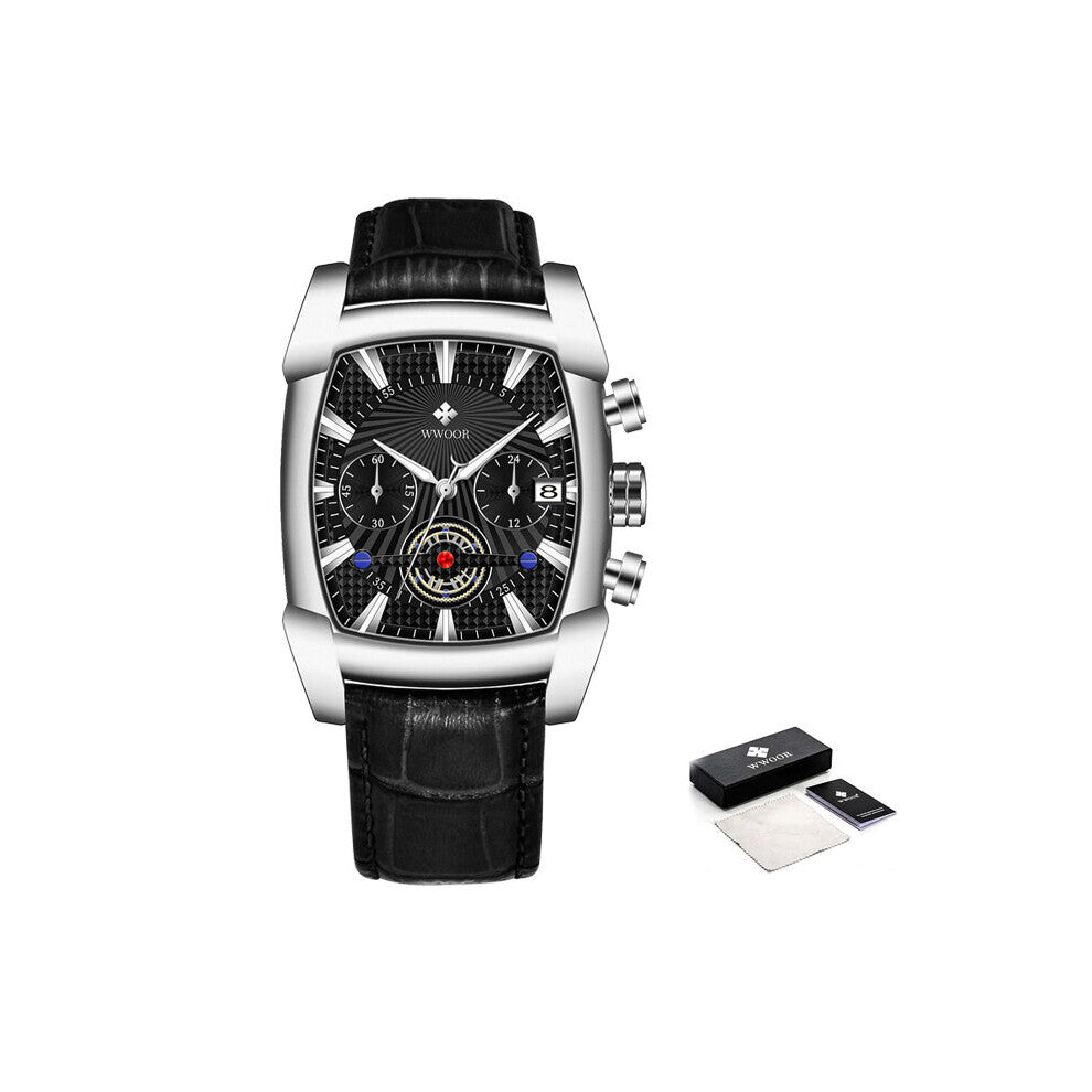 Montre Homme Sport Watches for Men Military Waterproof Leather Wrist Watch Man Clock Chronograph