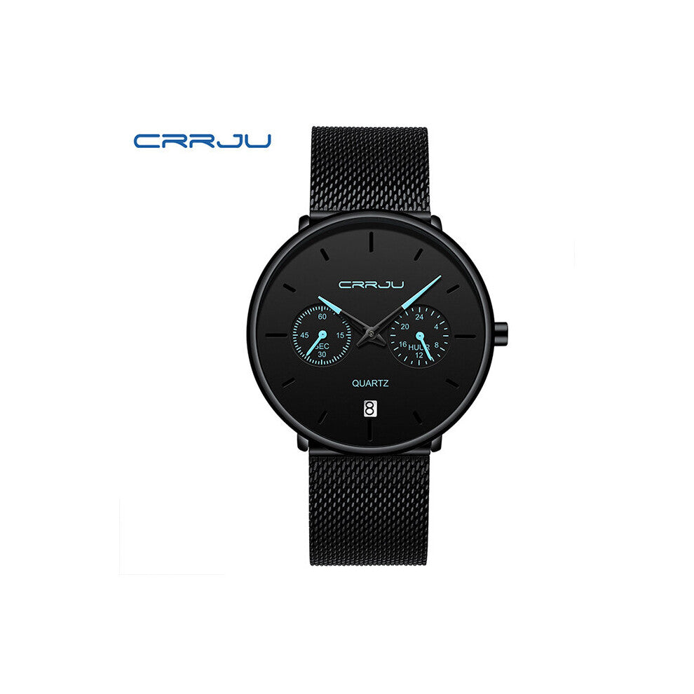 Mens Watch Slim Minimalist Mesh Strap Wrist Watches For Men Quartz Sports Clock Waterproof Relogio Masculino