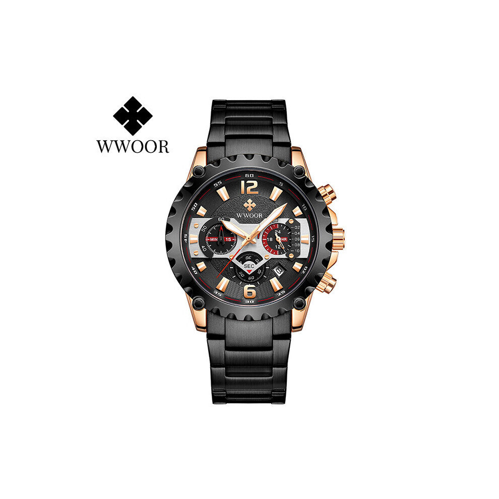 Full Steel Watch Men Sport Chronograph Quartz Wrist Watches For Men Military Waterproof Relogio Masculino