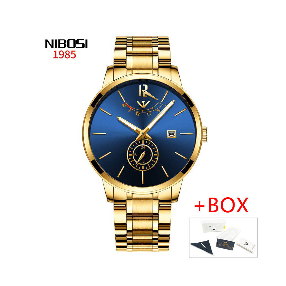 Mens Watches Top Quartz Watch Men Sport Waterproof Stainless Steel Business Wristwatch Relogio Masculin