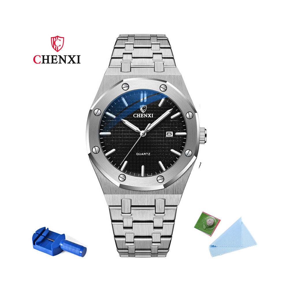 Watches Men Waterproof Watches With Calendar Classic Stainless Steel Business Quartz Watch For Men