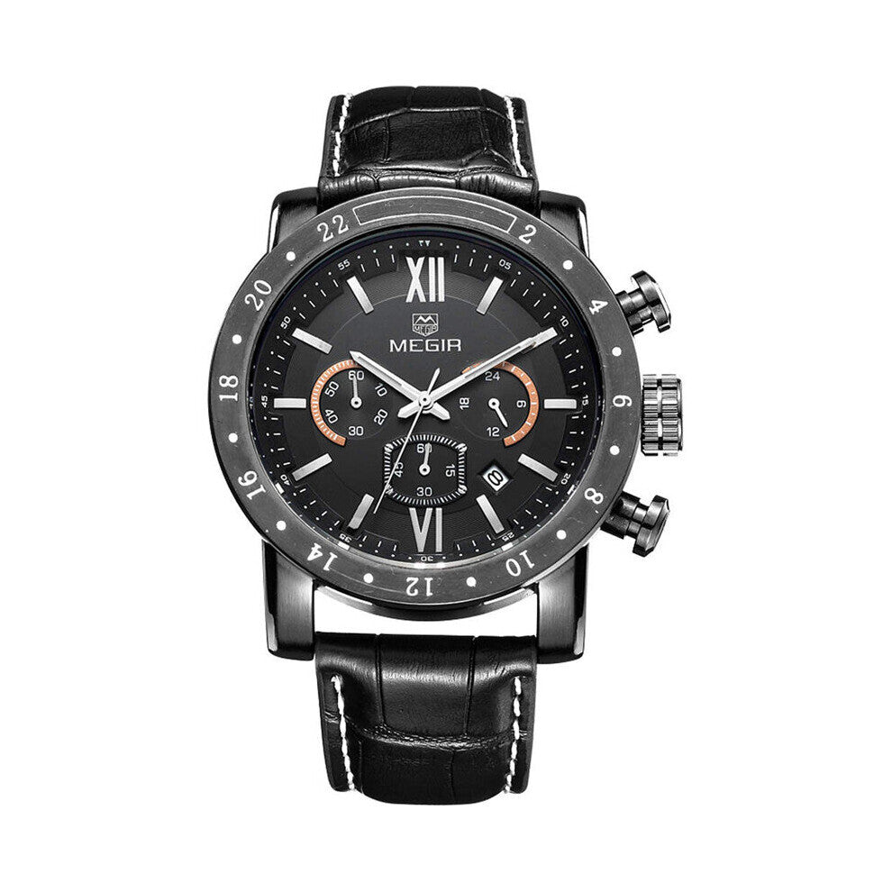 Man Sport WristWatch Waterproof Chronograph Men Watch Military Army Top Stainless Steel Male Clock Gift 3008