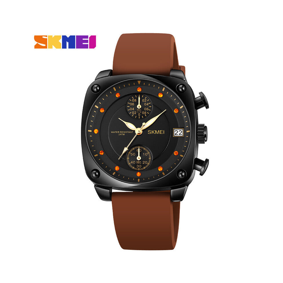 Top Quartz Watch Men's Watches Stopwatch Clock Calendar Quartz Movement Watch Man Waterproof Hour