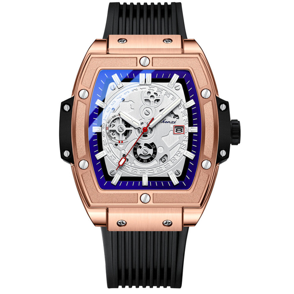 Top Men Sports Watch Quartz Waterproof Silicone Strap WristWatch Men's Date Clock