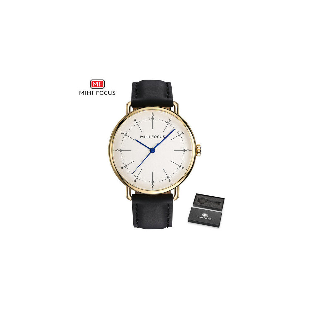 Quartz Watches Mens Waterproof Top Male Watch Classic Dress Casual Leather Strap MINI FOCUS
