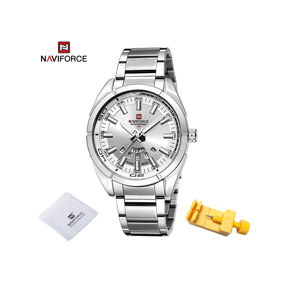 Relogio Masculino Business Watch for Men High Stainless Steel Calendar Wristwatch Waterproof Male Quartz Clock
