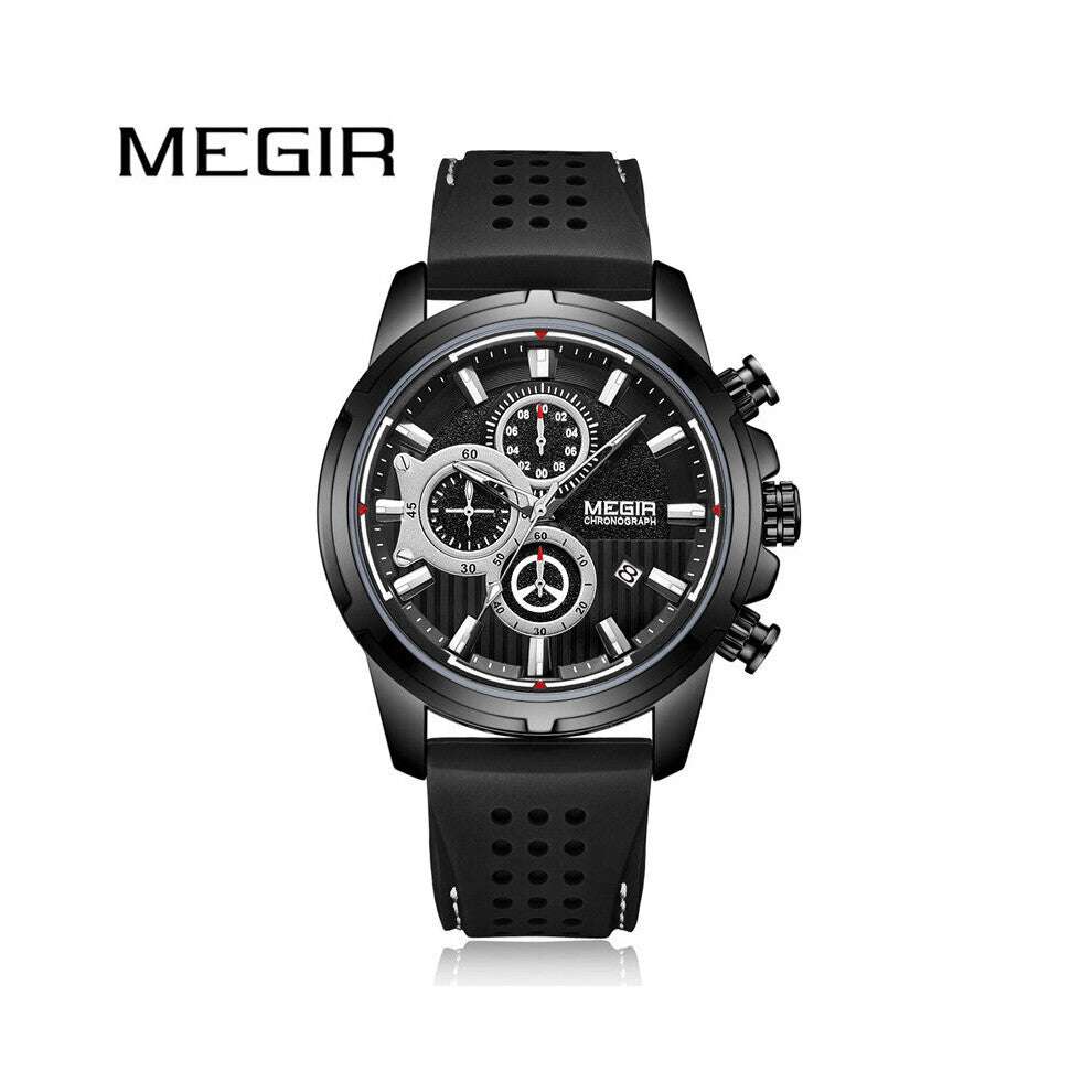 Watch Men Waterproof Chronograph Military Army Male Clock Top Rubber Business Man Sport Wristwatch 2101