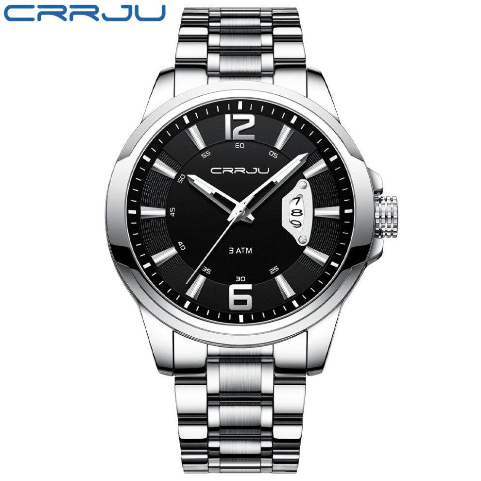 Men Watches Stainless Steel Business Classic Calendar Waterproof Quartz Relogio Masculino