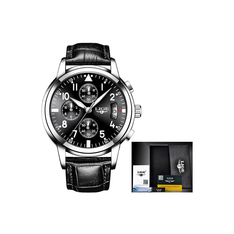 Watches Mens Big Dial Watch Men Waterproof Quartz Wristwatch Sports Chronograph Clock Relogio Masculino