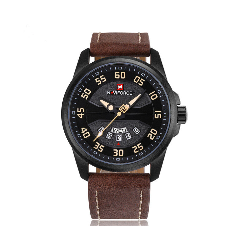 Mens Watches Top Sport Quartz Watch Men Military Leather Luminous Hands Waterproof Relogio masculino