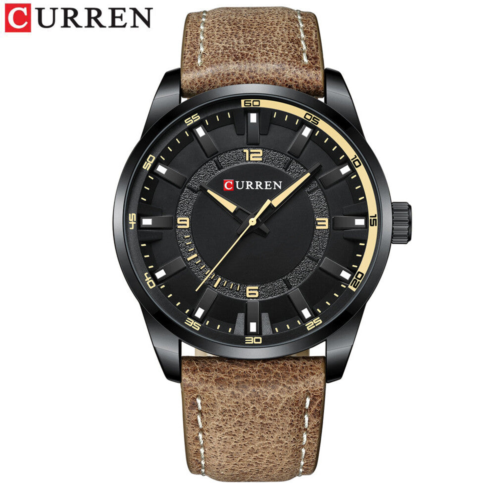 Men's Top Quartz Watch Casual Business Watch Sports Waterproof Leather Men's Watch Relogio Masculino