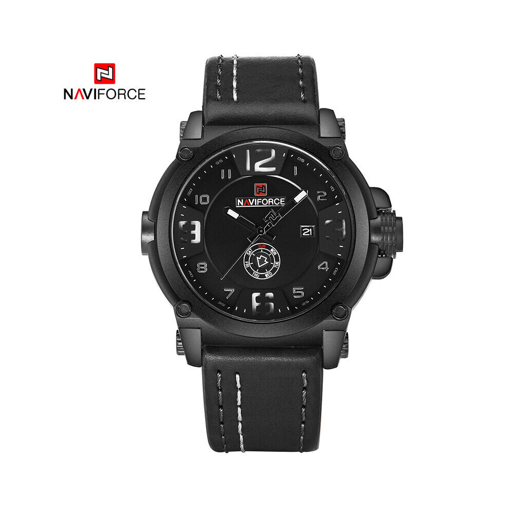 Men Casual Watches Military Sports Leather Watch for Men Quartz Waterproof Date Display Clock Relogio Masculino