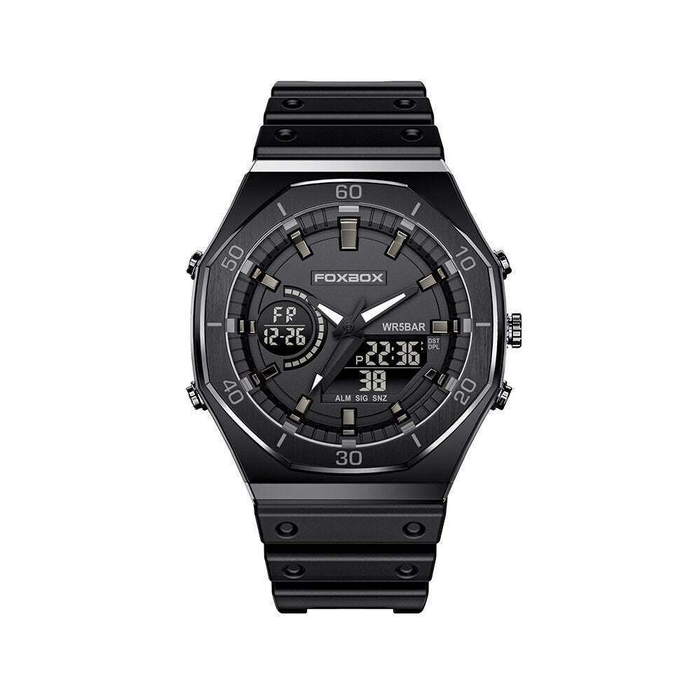 FOXBOX Top Watches Men Military Army Mens Watch Waterproof Sport Wristwatch Dual Display Watch Male Relogio Masculino+BOX