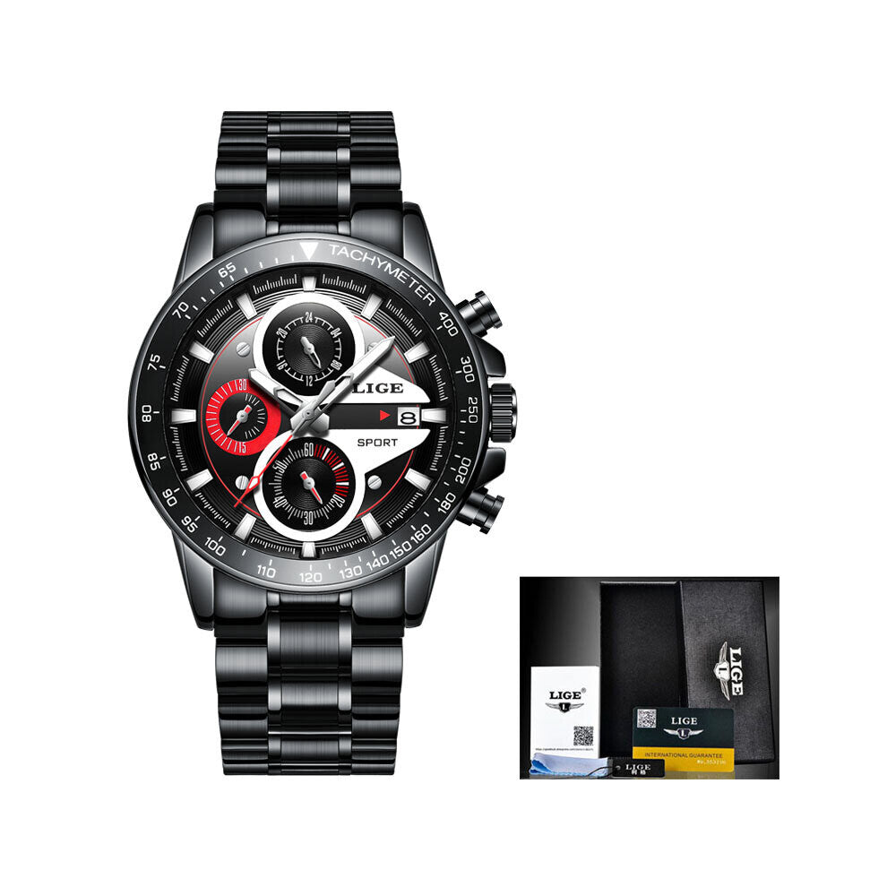 Watch Mens Sports Waterproof Top Quartz Clock Business Full Steel Mens Watches Relogio Masculino