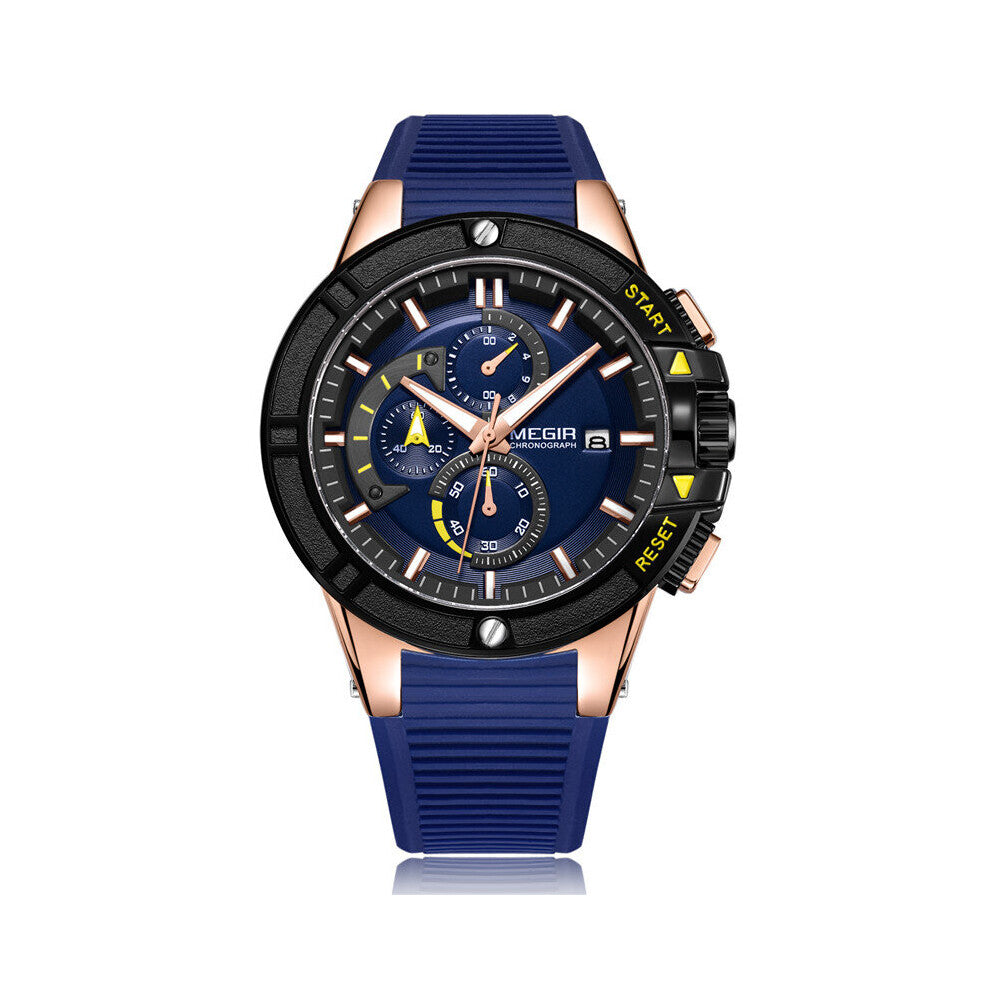 Men Watch Top Chronograph Waterproof Sport Male Clock Rubber Military Army Wristwatch relogio masculino 2095