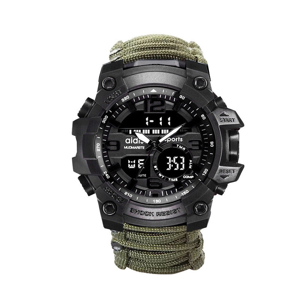 Outdoor Casual Mens Watches for Him Sports Style Quartz Wristwatch Multifunctional Calendar Chronograph Watch