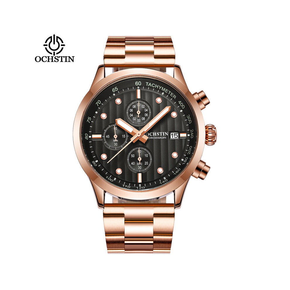 Man WristWatch Waterproof Chronograph Men Watch Military Top Stainless Steel Sport Business Male Clock 7245