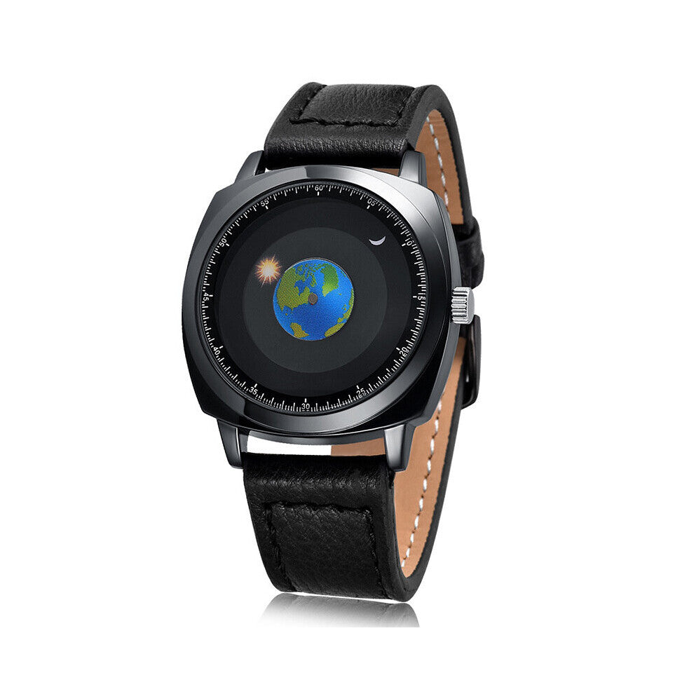 Sports Style Quartz Crystal Mens Watches Casual Men 3ATM Life Waterproof Watches Personalized Earth Dial Rel?gio