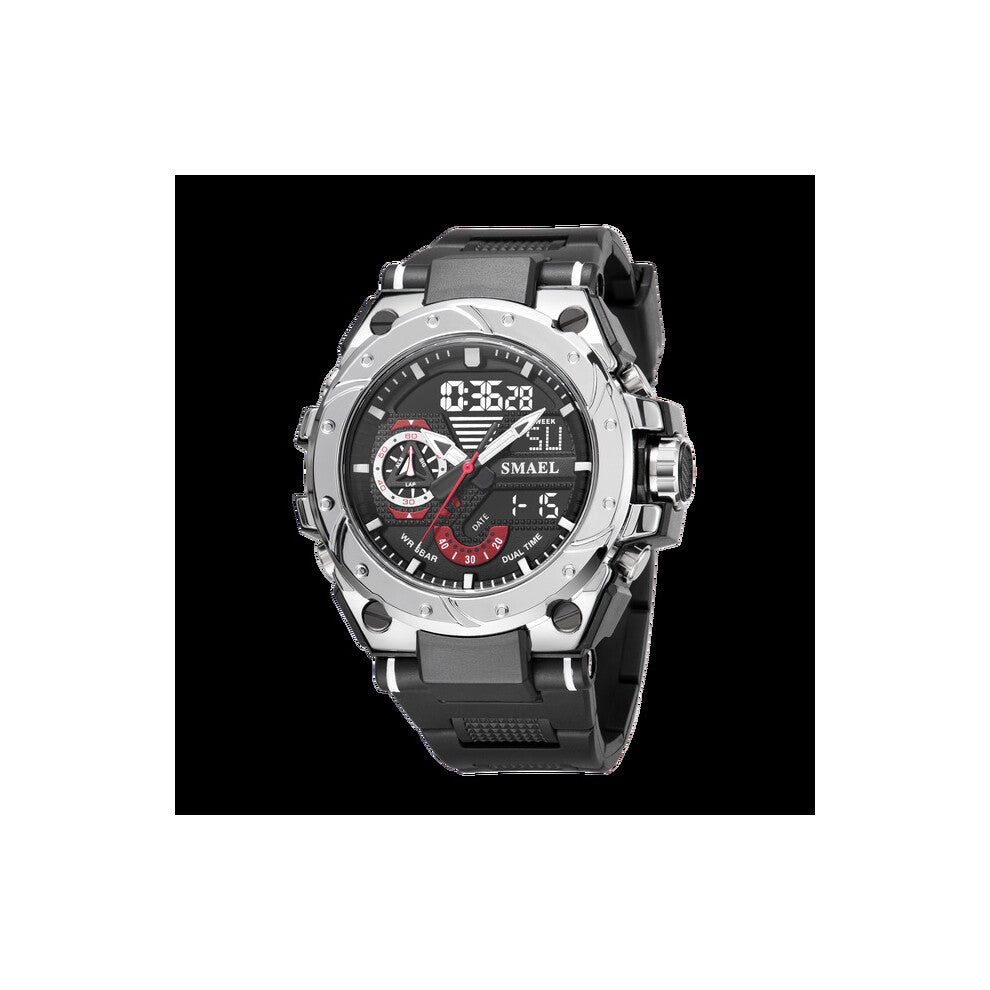 SMAEL Quartz Watch Dual Display Digital Wristwatch Colorful Silicone Strap Relogio Masculine MIlitary Sports Waterproof Watches