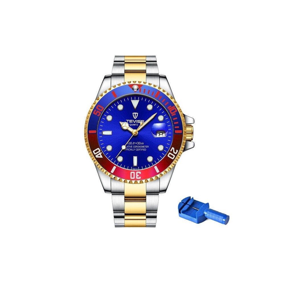 Week Date Watch Men Waterproof Quartz Stainless Steel Wrist Watches for Men relogio masculino