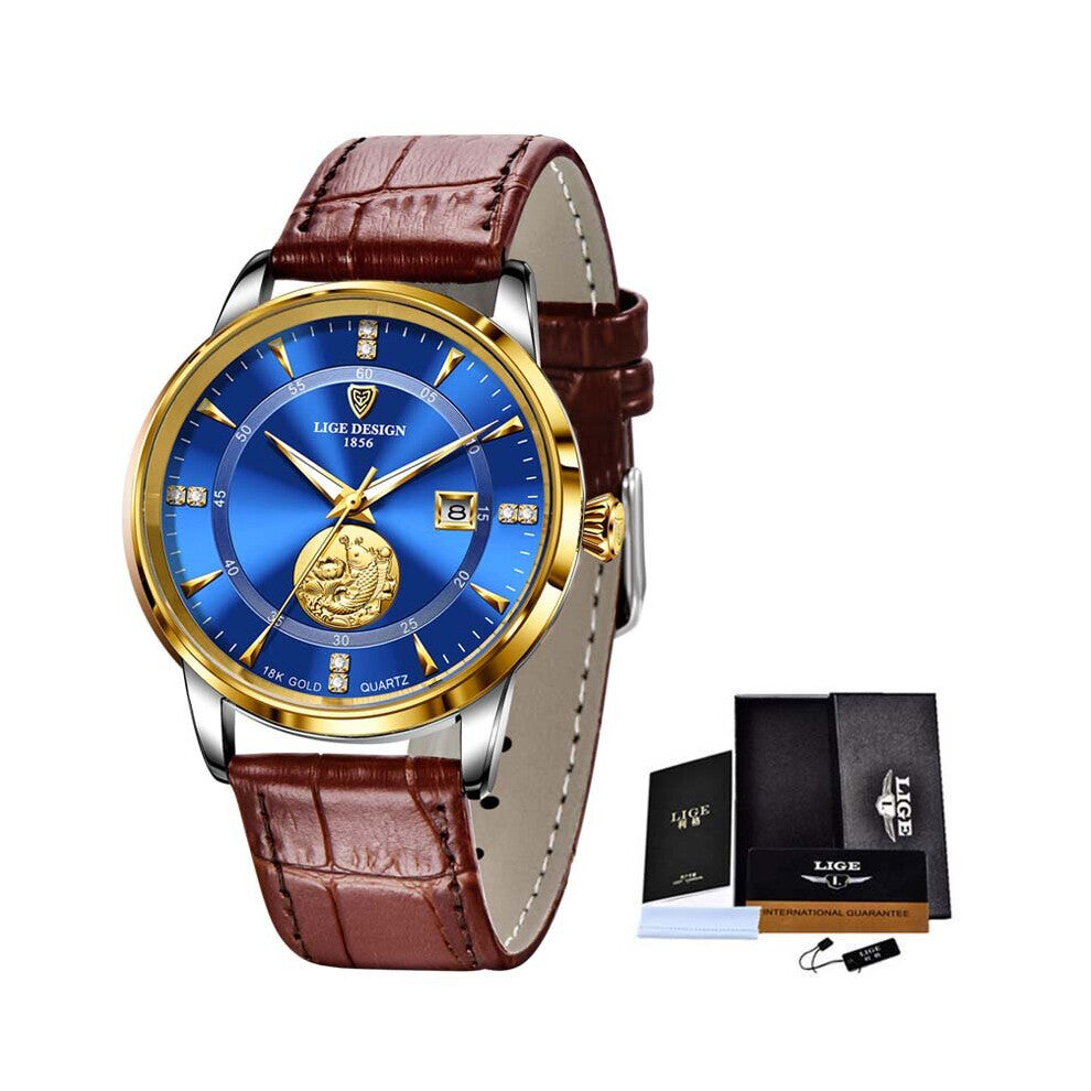 Men Watch Stainless Steel Top Quailty Push Button Waterproof Luminous Date Sports Wrist Watches relogio masculino