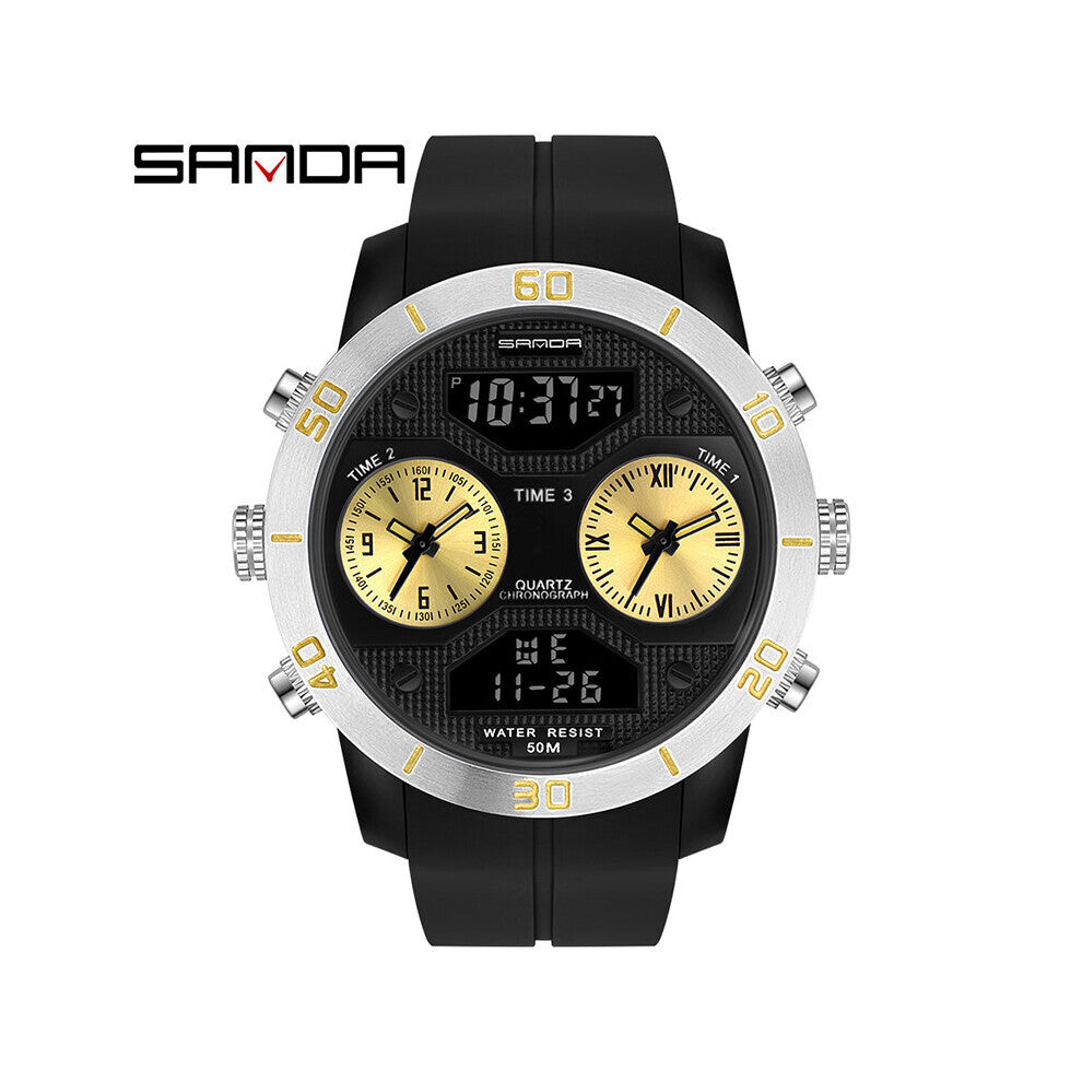 Sanda Men's Watch Top Sport Men Waterproof S Shock Relogio Digital Military Led Quartz Clock