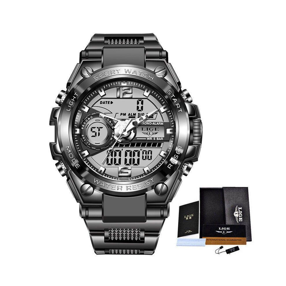 Relogio Masculino Sport Men Quartz Digital Watch Creative Diving Watches Men Waterproof Alarm Watch Dual Display Clock