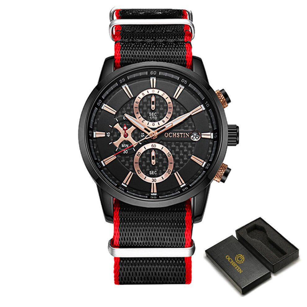 Mens Watches with Stainless Steel Top Sports Chronograph Quartz Watch Men Relogio Masculino