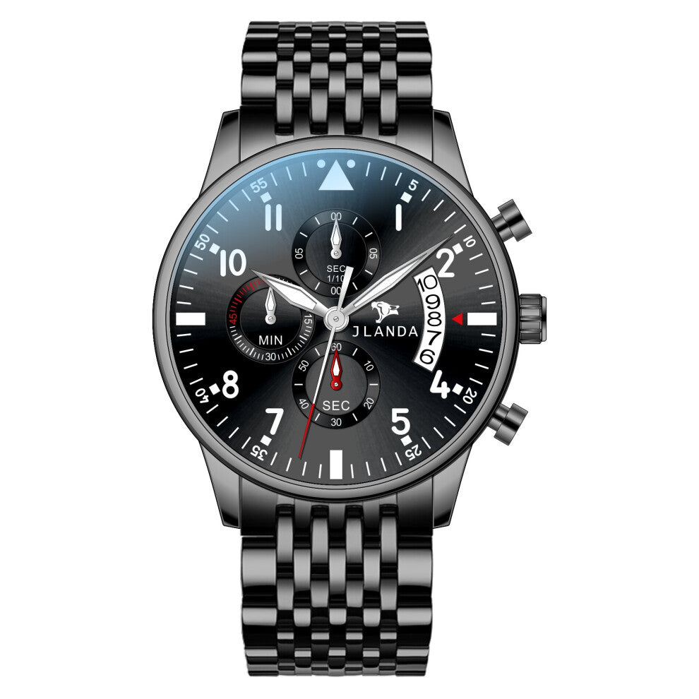 Mens Watches Stainless Steel Top Sports Chronograph Quartz Watch Men Watch Relogio Masculino