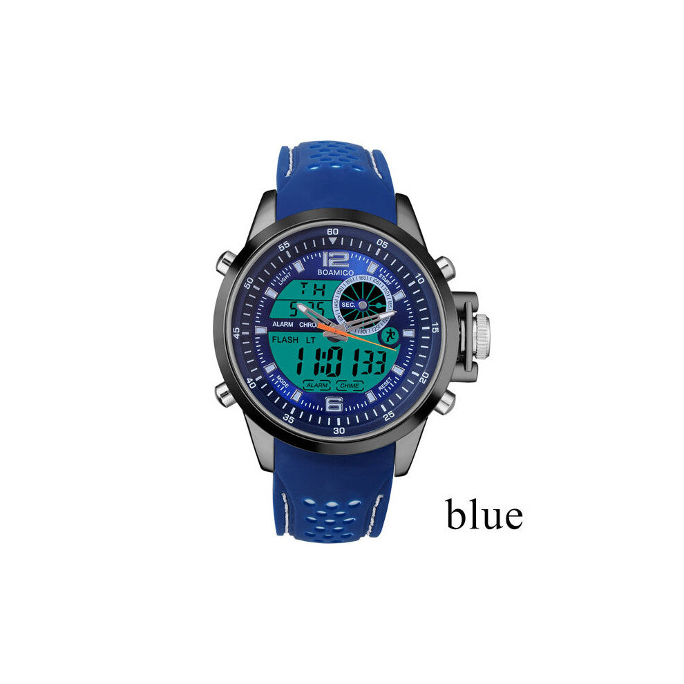 men sports watches dual time digital watch rubber analog quartz watch swim chronograph wristwatches reloj hombre