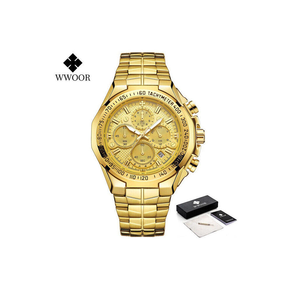 Sports Military Watches Men Top Full Steel Waterproof Analog 24 Hour Quartz Wristwatch Relogio Masculino