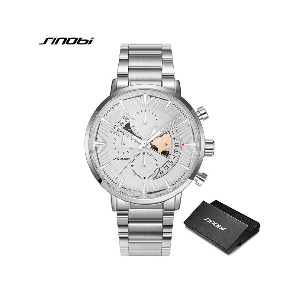 Business Men's Watch Unique Calender Clock Sports Chronograph Quartz Wristwatches reloj hombre Gift for Men