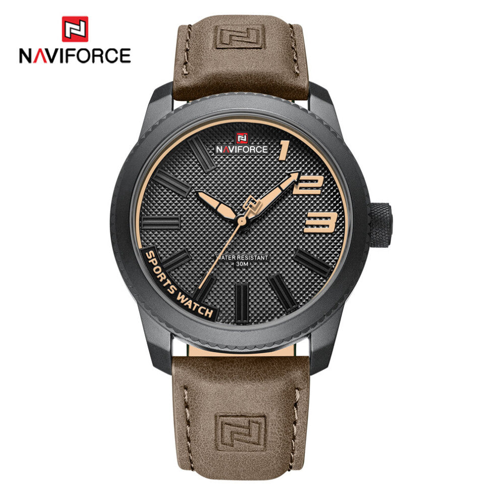 Top Men Sports Watch Quartz Sports Wristwatch Mens Analog Date Waterproof Clock Casual Leather Clock