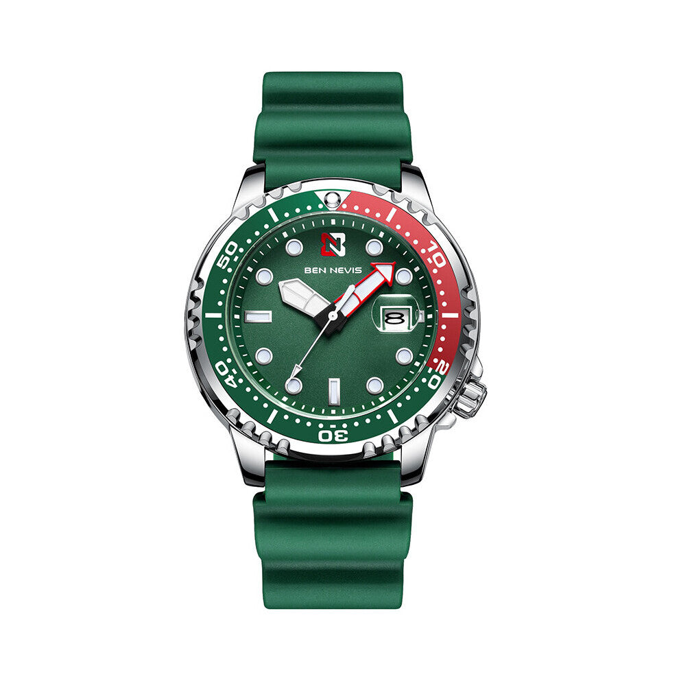 Men Quartz Watch Calendar Waterproof Silicone Strap Sports Military Wristwatch Clock relogios masculino