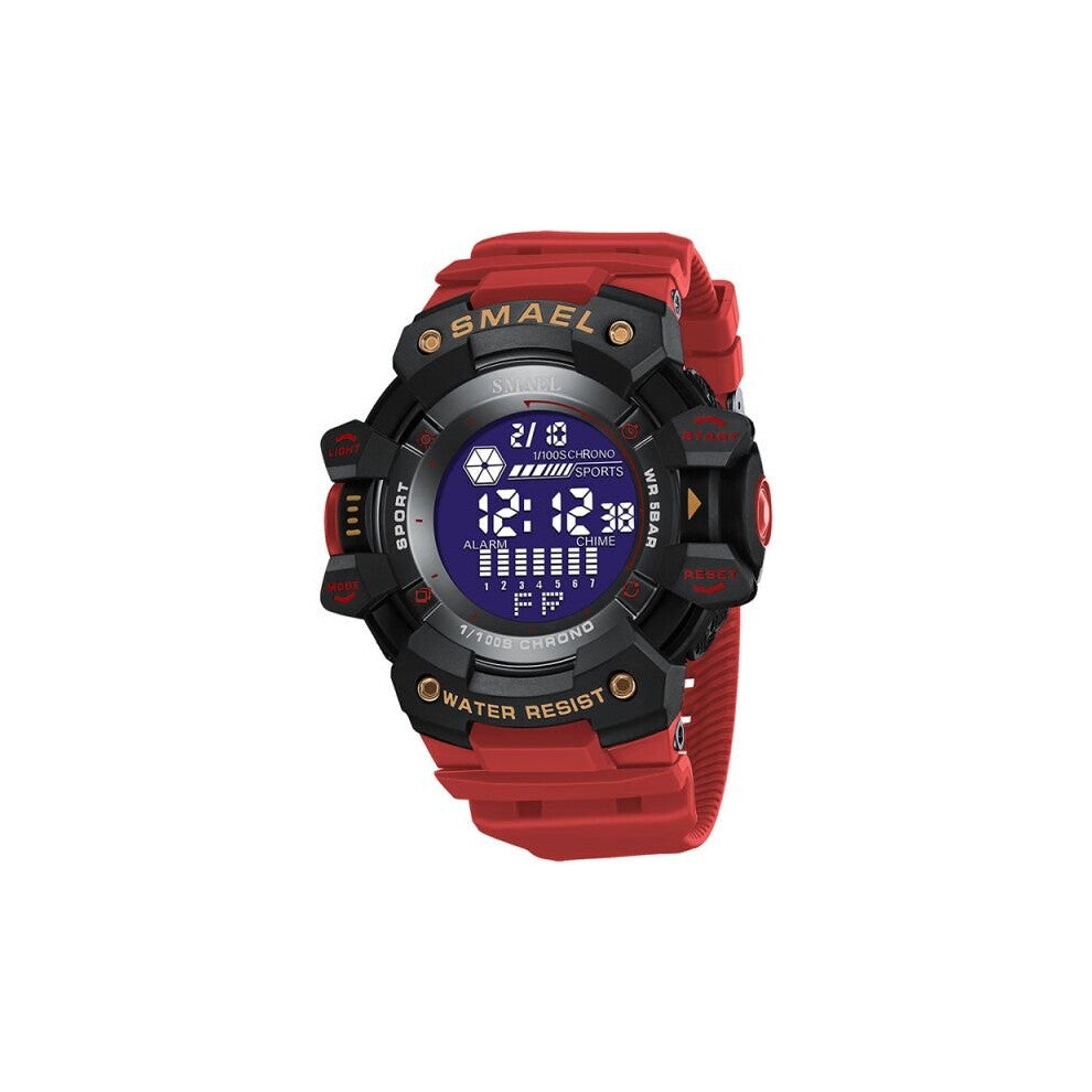 Watch Men Waterproof 5atm Alarm Chronograph Stopwatch Sports Watch 8050