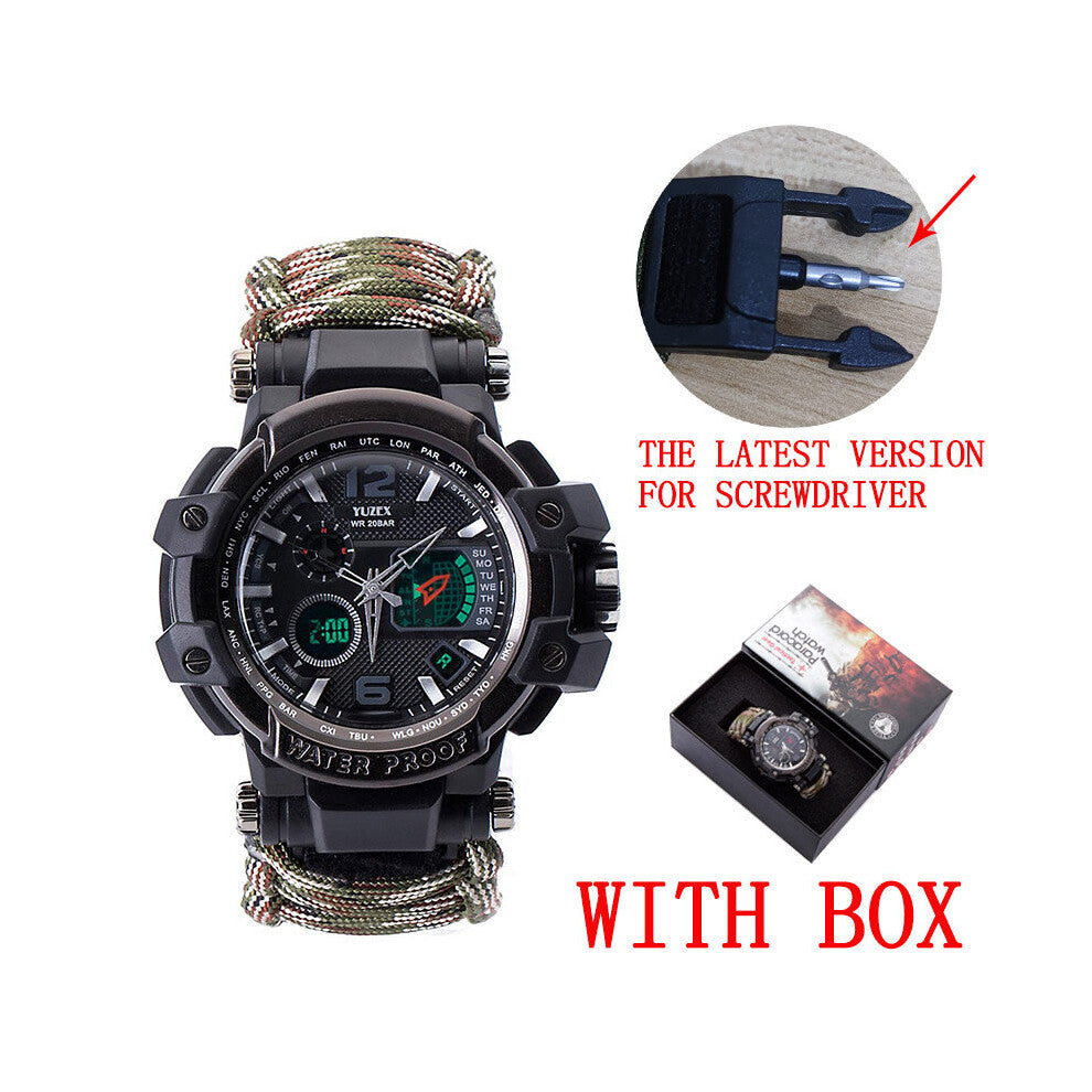 Men Outdoor Military Sports Watch Automatic date Luminous 50m Waterproof Quartz Dual Display Men Watch Orologio da uomo