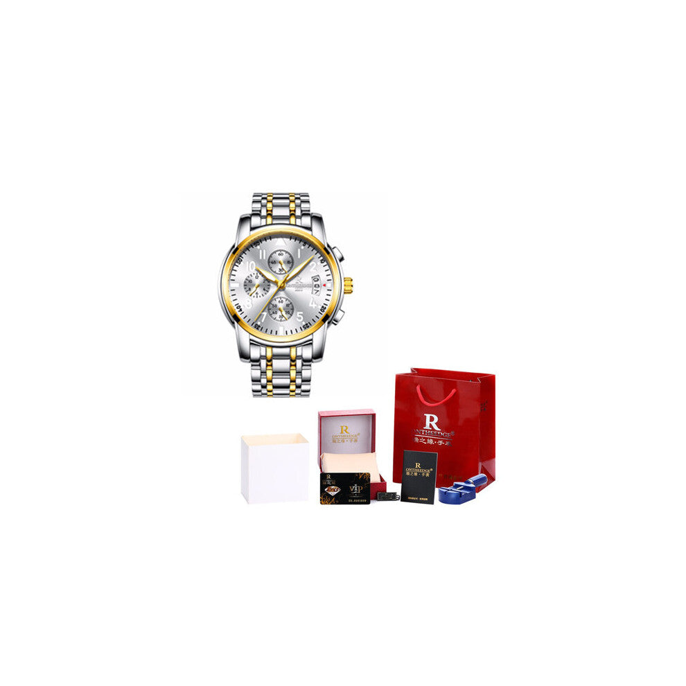 Ontheedge Watch Men Luminous Hands Chronograph Mens Quartz Watches Waterproof Sports Wristwatch Man Relogio