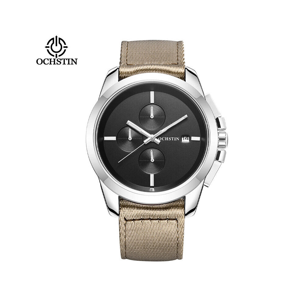 Man WristWatch Waterproof Chronograph Date Men Watch Military Top Nylon Sport Business Male Clock Gift 7059