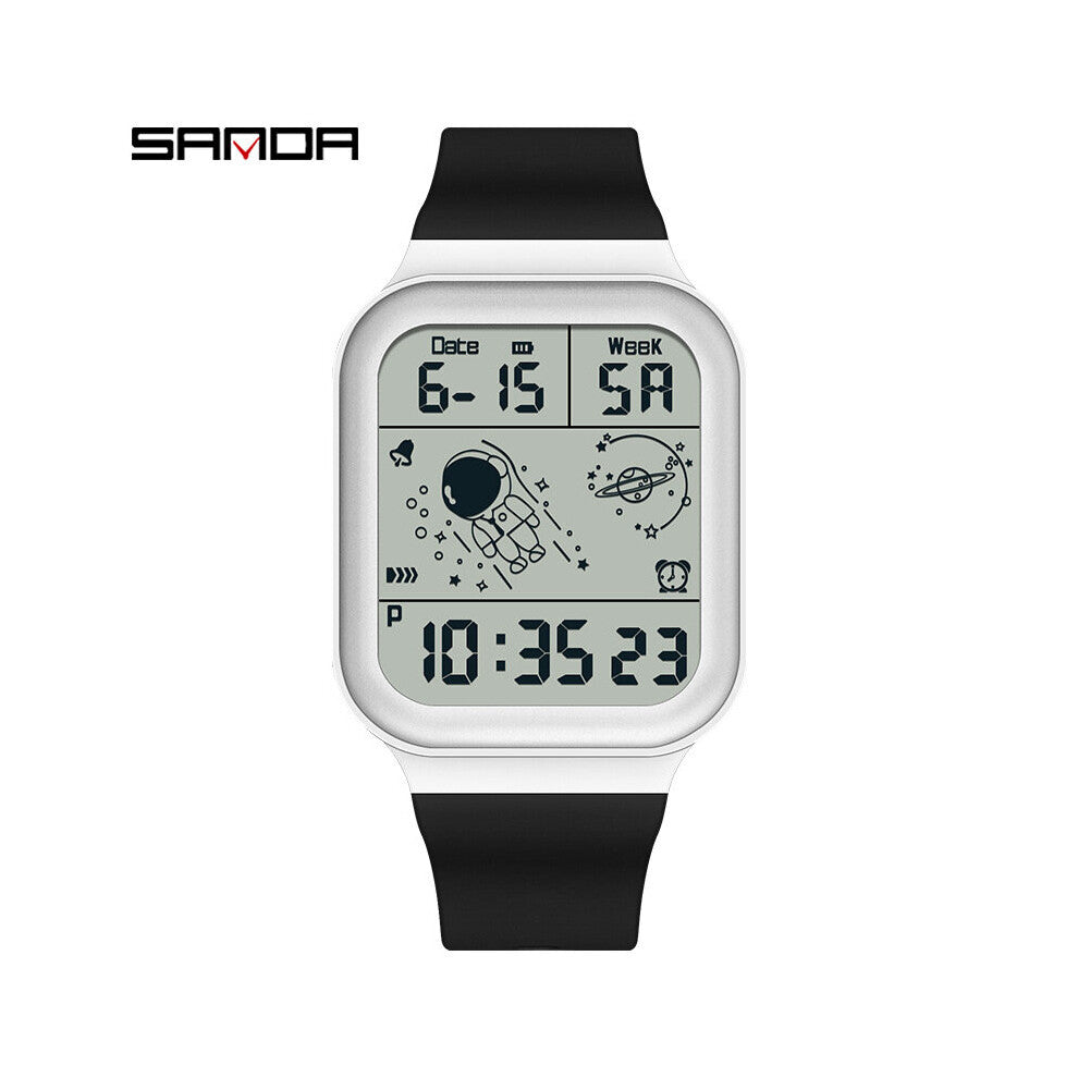 Sanda Men Digital Sports Watches Step Kilometer Luminous Waterproof Electronic Chronograph Wrist Square Clock Reloj Hombre