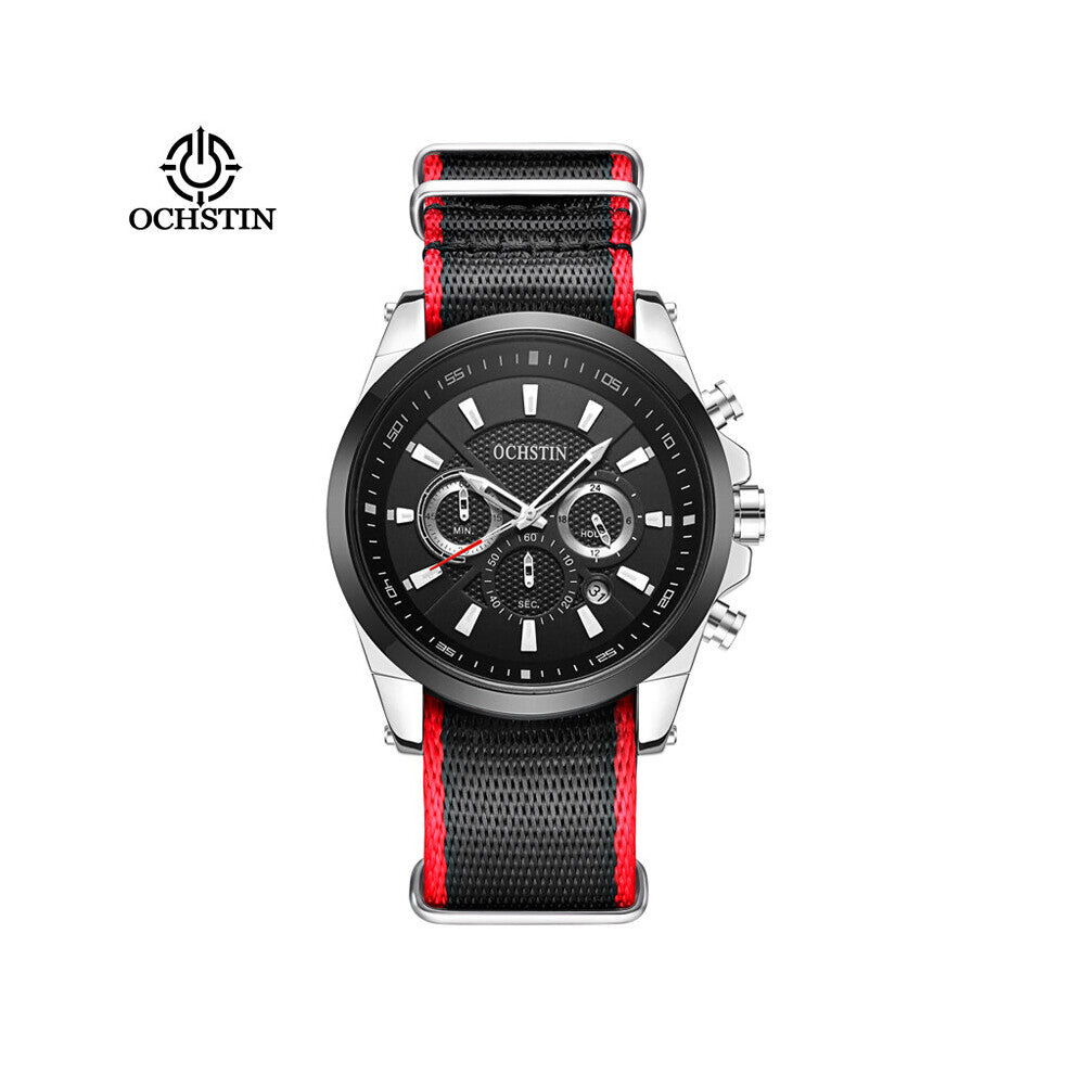 Man WristWatch Waterproof Chronograph Date Men Watch Military Top Nylon Sport Business Male Clock Gift 7065