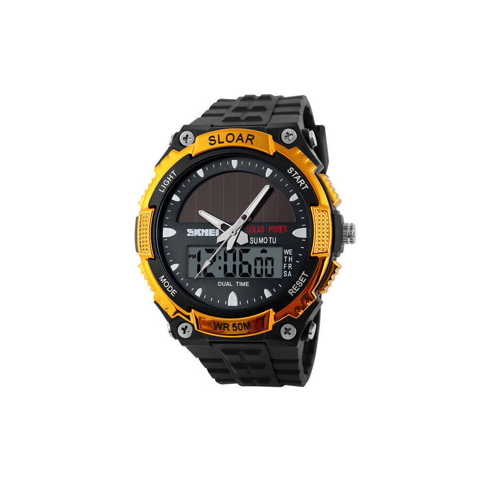 Mens Sports Watches Solar Digital LED Military Watch Men Casual Electronics Wristwatches Man Clock reloj hombre