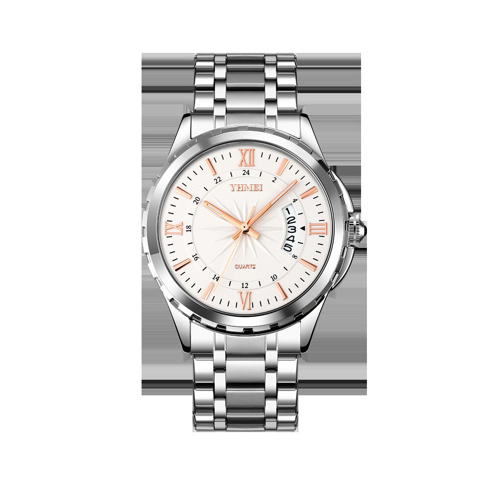 reloj hombre Mens Business Watches Men Sports Stainless Steel Quartz Watch Man Calendar Date Clock relogio masculino