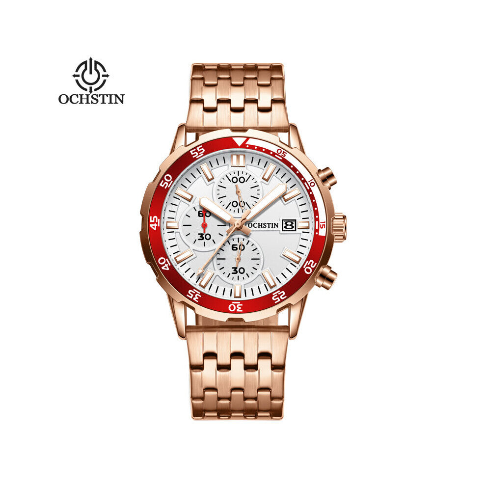 Man WristWatch Waterproof Chronograph Men Watch Military Top Stainless Steel Sport Business Male Clock 7252