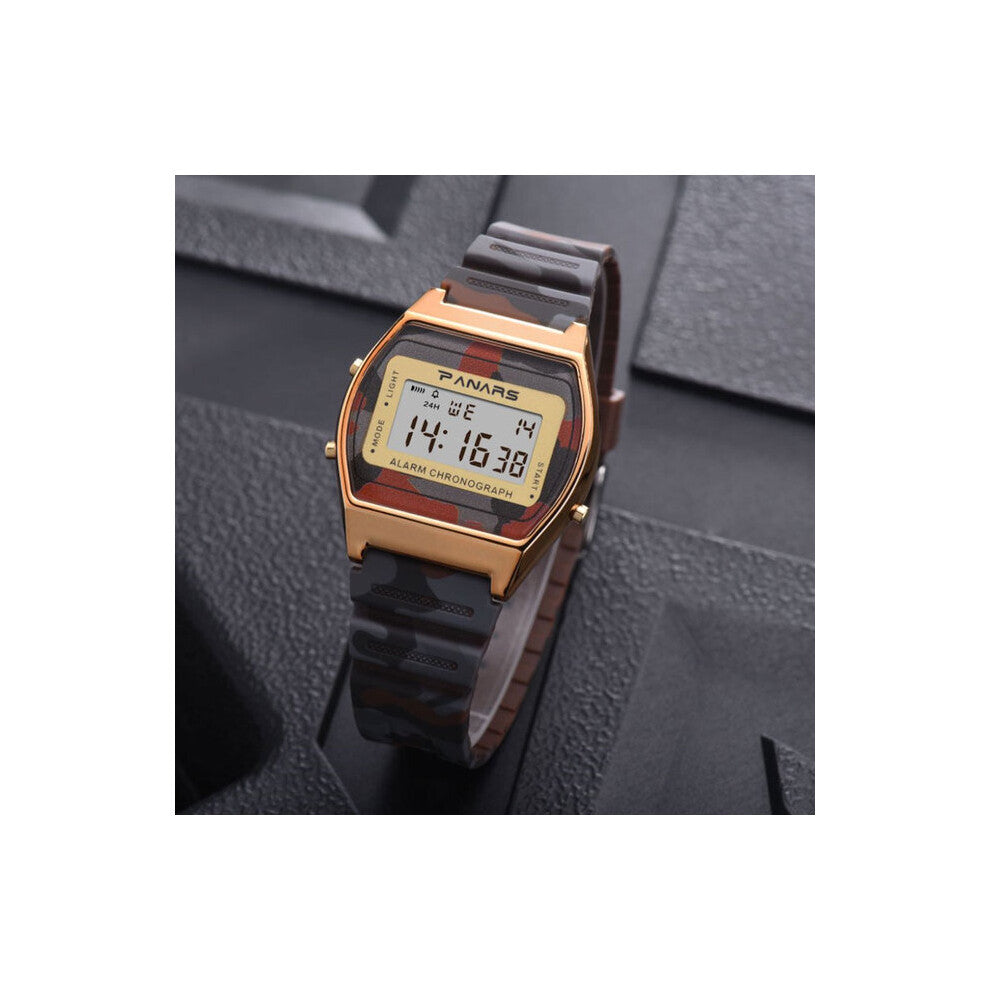 Men Digital Watches Sports Camouflage 5BAR Waterproof Male Wristwatches Chronograph Week Date Display Relogio Masculino