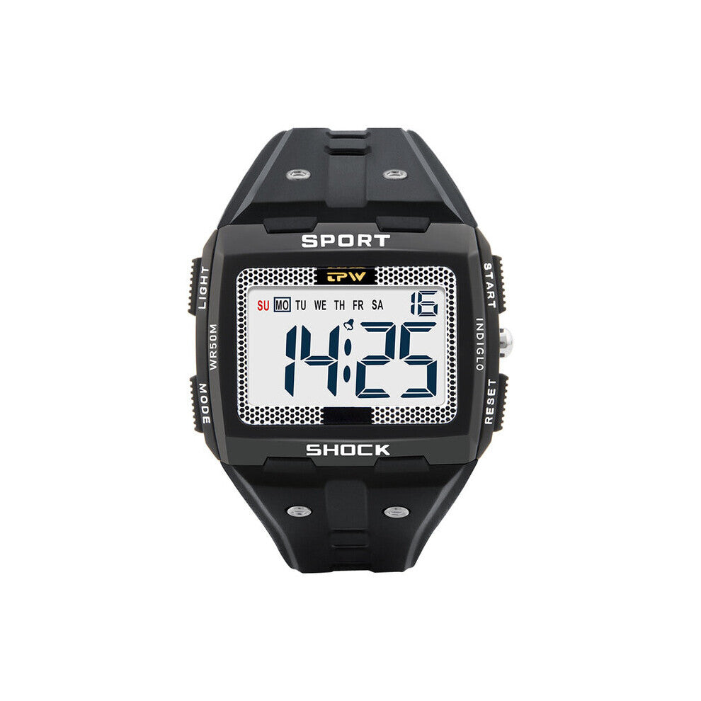 Big Number Men Watch Multifunction Alarm Clock 5ATM Waterproof Camouflage Sports Digital Wristwatches Relogio Masculino