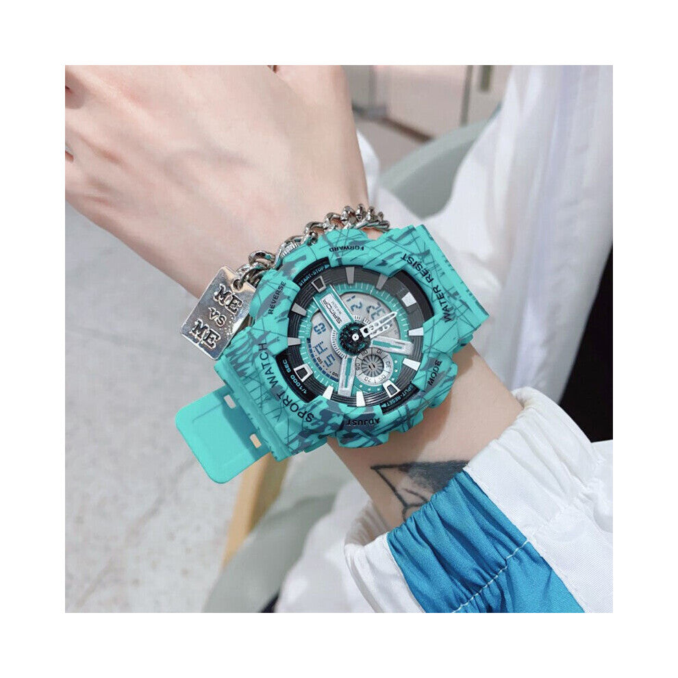 Sports Watch Men's Electronic Watch Dual Display Waterproof Alarm Clock Top Digital Hour For Man Watch A4177