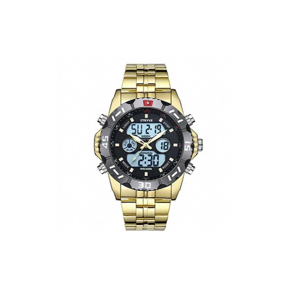 STRYV S Shock Men Sports Watches Big Dial Quartz Digital Watch For Men LED Military Waterproof Men Wristwatches