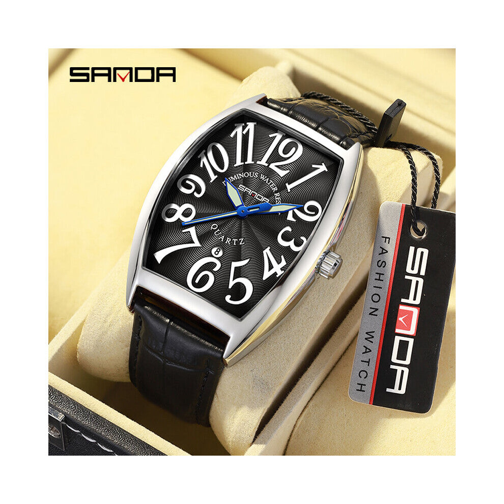 Men Watch Top Sports Quartz Mens Watches Leather strap Business Waterproof Wristwatch Men Relogio Masculino